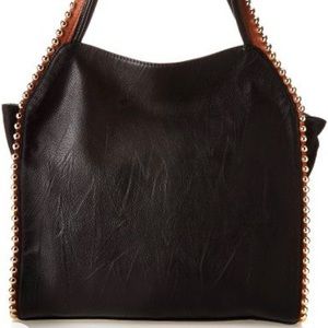 Big Buddha Black Grayson tote beautiful gold beads